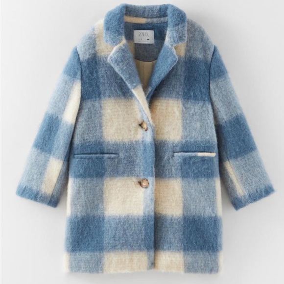 Zara plaid coat xs - Picture 1 of 3